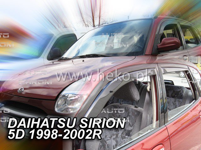 Protiprvanov plexi ofuky Daihatsu Sirion 5D 98--02R (+zadn) - Kliknutm na obrzek zavete