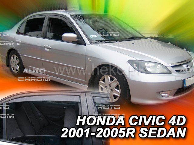 Protiprvanov plexi ofuky Honda Civic 4D 01R-->05R (+zadn) sed - Kliknutm na obrzek zavete