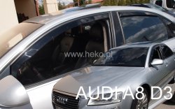 Protiprvanov plexi ofuky Audi A8 4D 03-10R (+zadn)